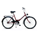 Retro skladací bicykel Fuzlu 24'' Universal / Universe 1 prevodový 15" bordová